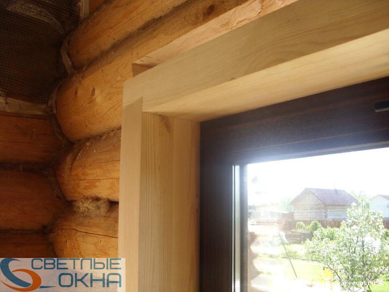 Установка окна в деревянном доме с окосячкой